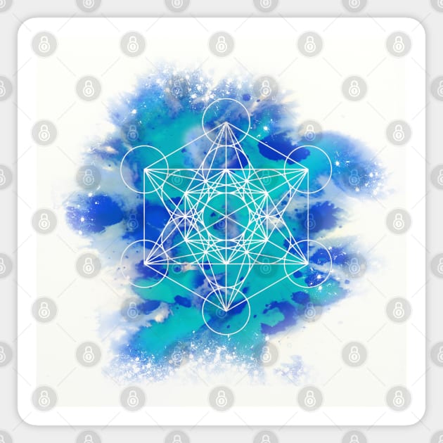 Metatron Blue Sticker by GalartCreations